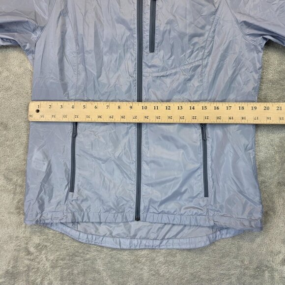 Eddie Bauer Jacket Womens Medium Light Blue Hooded Windbreaker Rain Shell Coat - Picture 5 of 15